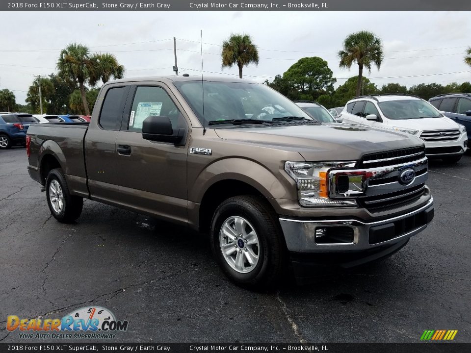 2018 Ford F150 XLT SuperCab Stone Gray / Earth Gray Photo #7