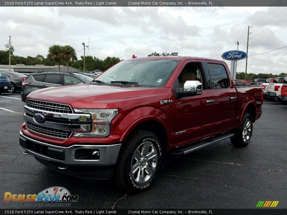 2018 Ford F150 Lariat SuperCrew 4x4 Ruby Red / Light Camel Photo #1