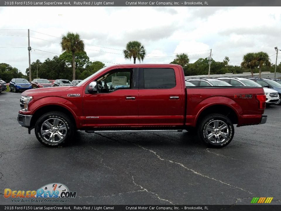 2018 Ford F150 Lariat SuperCrew 4x4 Ruby Red / Light Camel Photo #2