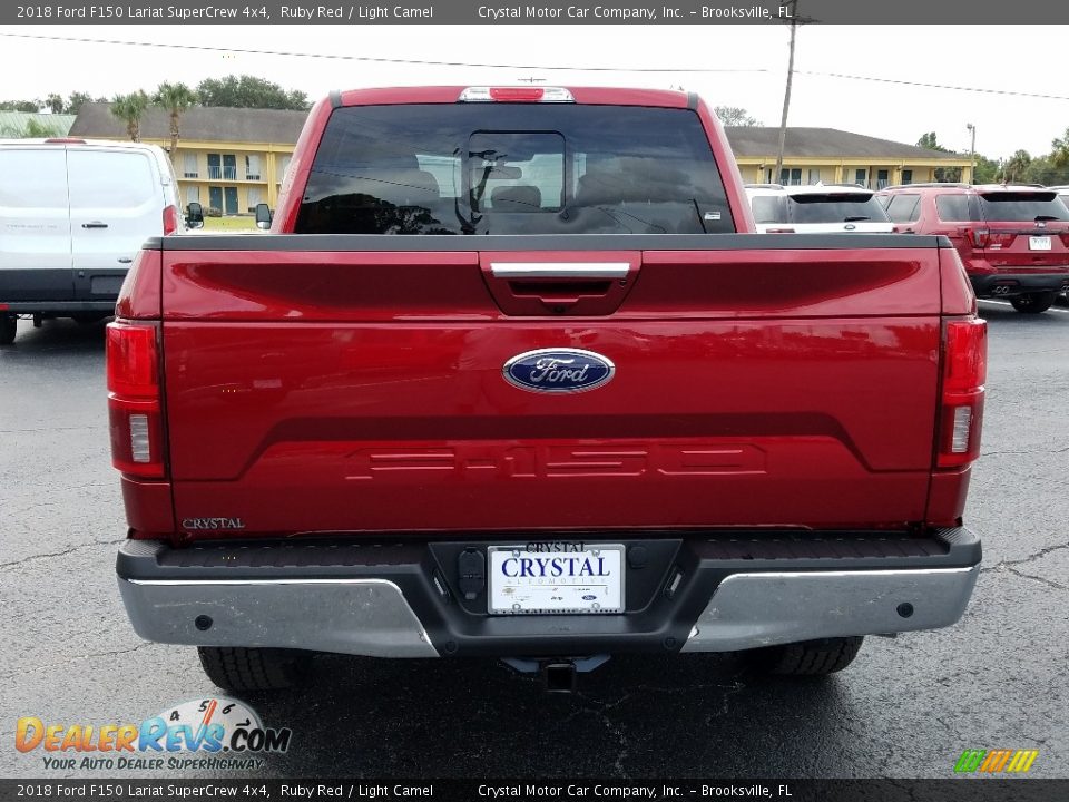 2018 Ford F150 Lariat SuperCrew 4x4 Ruby Red / Light Camel Photo #4