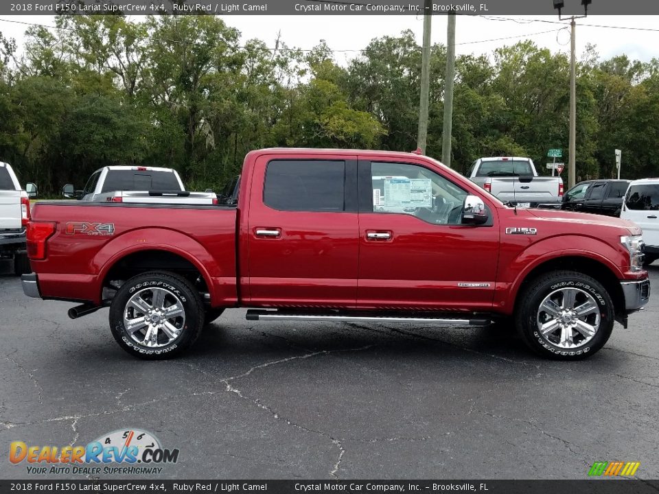 2018 Ford F150 Lariat SuperCrew 4x4 Ruby Red / Light Camel Photo #6