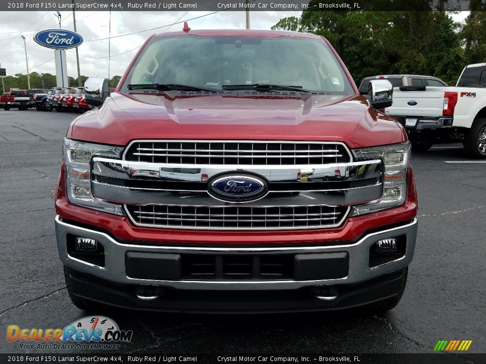 2018 Ford F150 Lariat SuperCrew 4x4 Ruby Red / Light Camel Photo #8