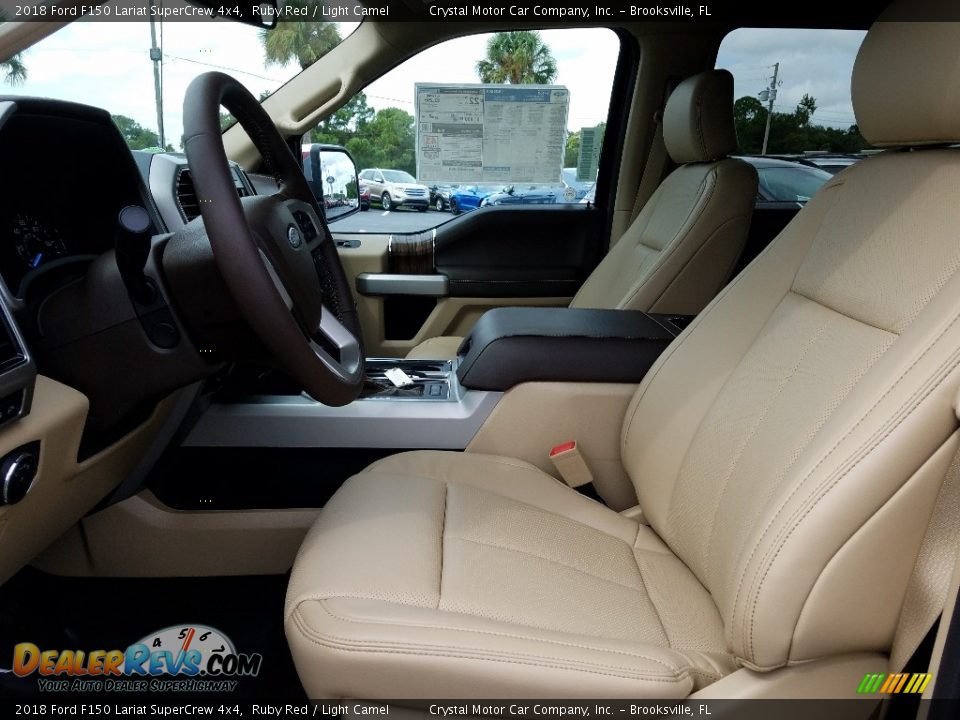 2018 Ford F150 Lariat SuperCrew 4x4 Ruby Red / Light Camel Photo #9
