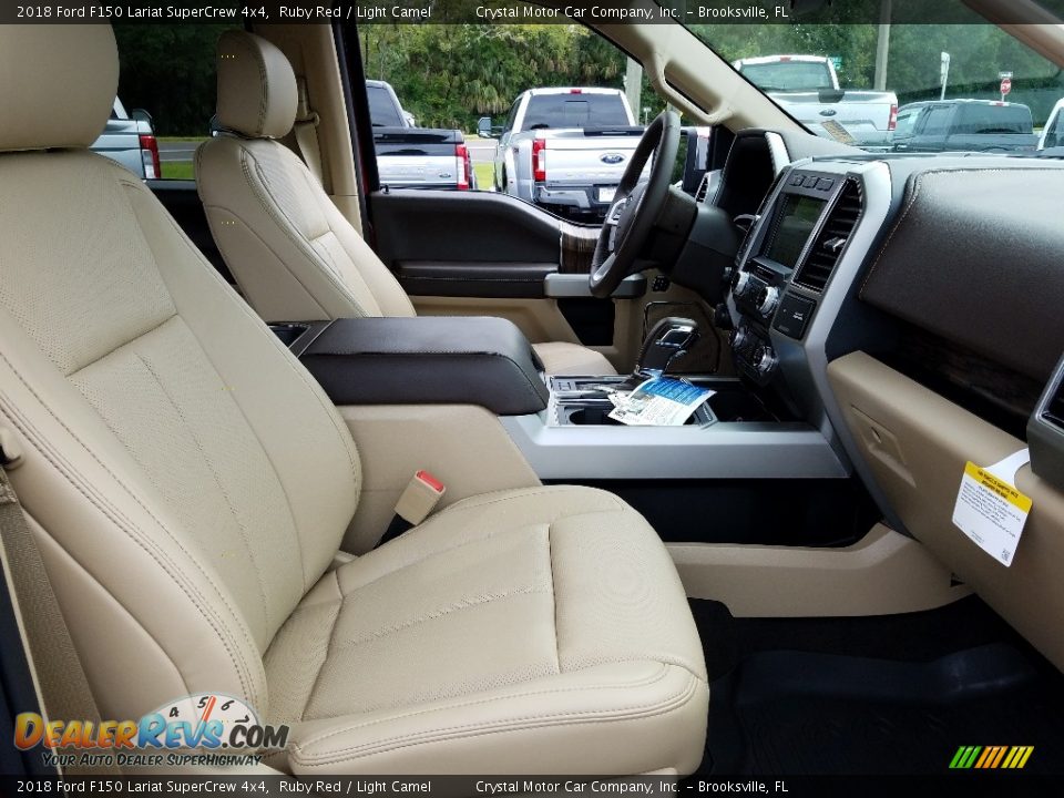 2018 Ford F150 Lariat SuperCrew 4x4 Ruby Red / Light Camel Photo #12