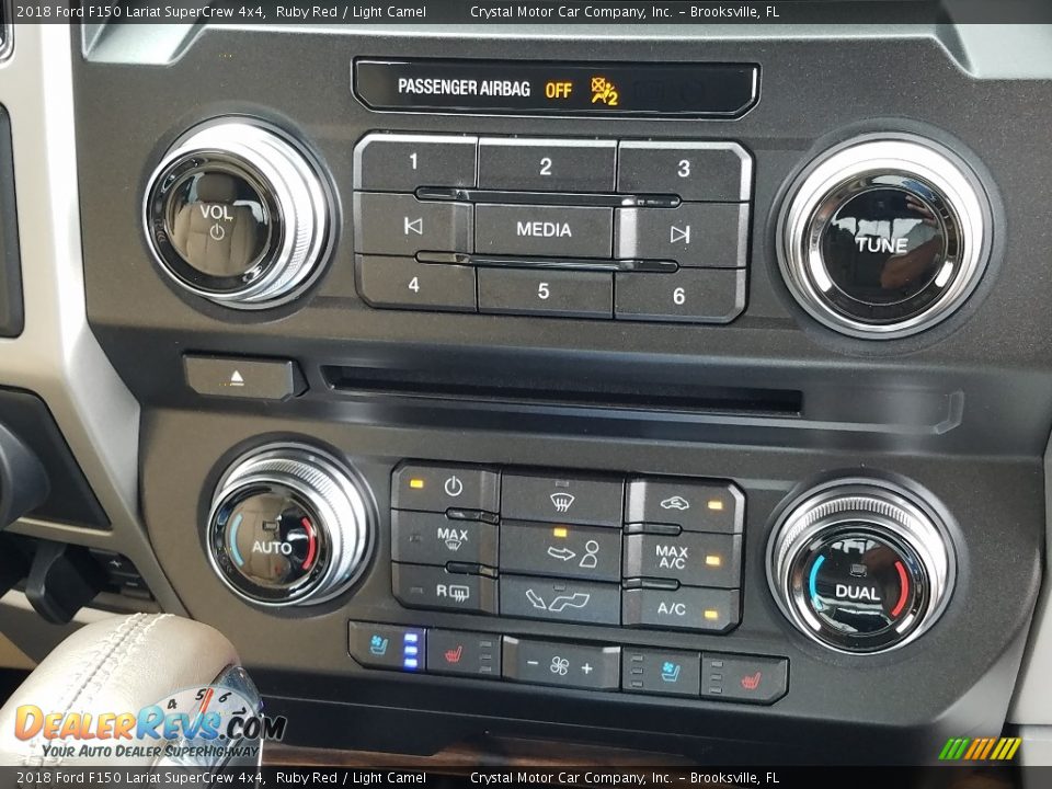 2018 Ford F150 Lariat SuperCrew 4x4 Ruby Red / Light Camel Photo #16
