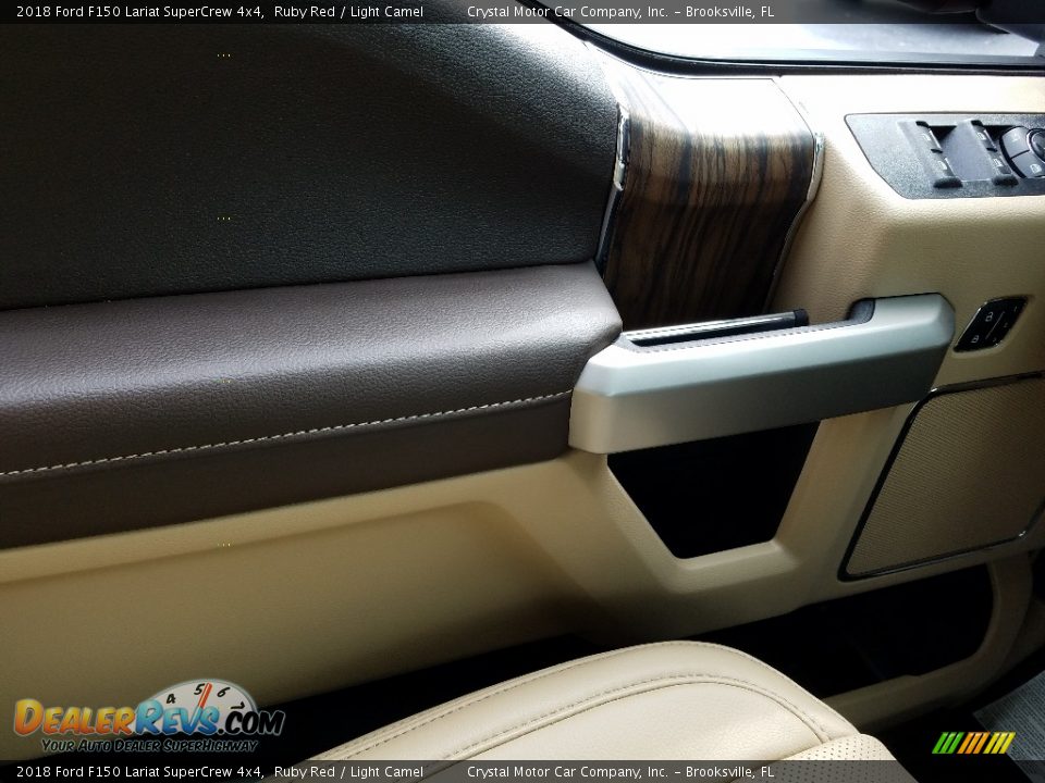 2018 Ford F150 Lariat SuperCrew 4x4 Ruby Red / Light Camel Photo #17