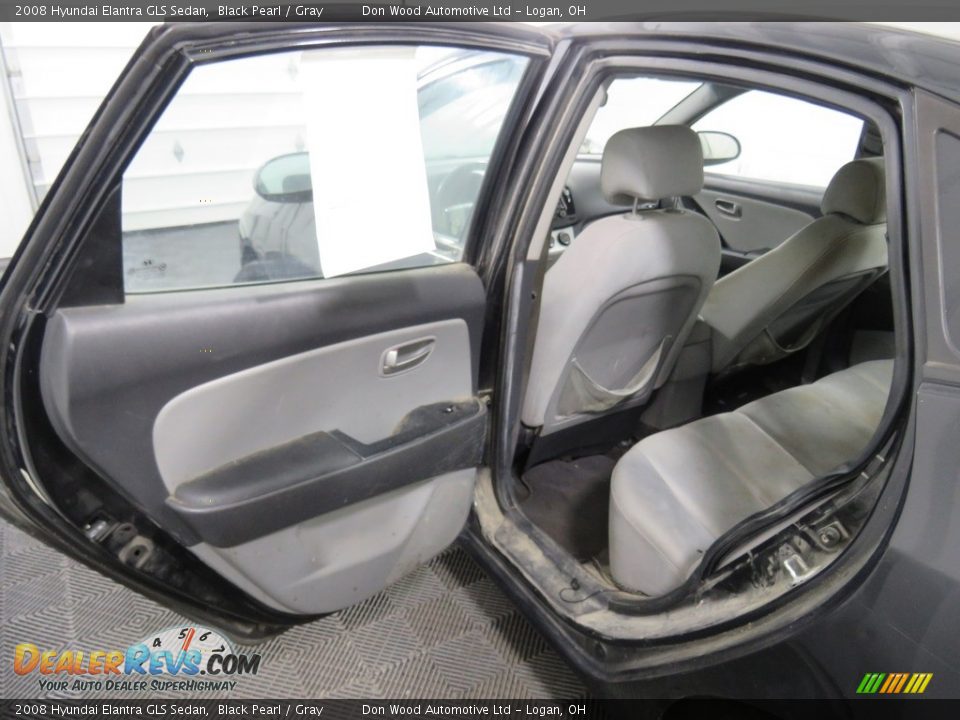2008 Hyundai Elantra GLS Sedan Black Pearl / Gray Photo #10