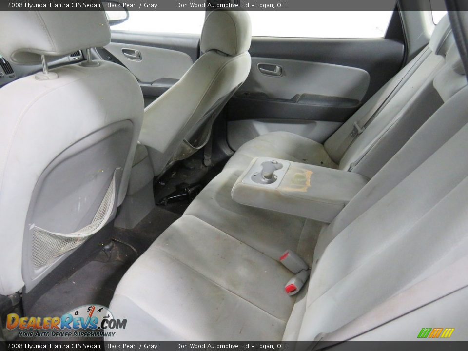 2008 Hyundai Elantra GLS Sedan Black Pearl / Gray Photo #11