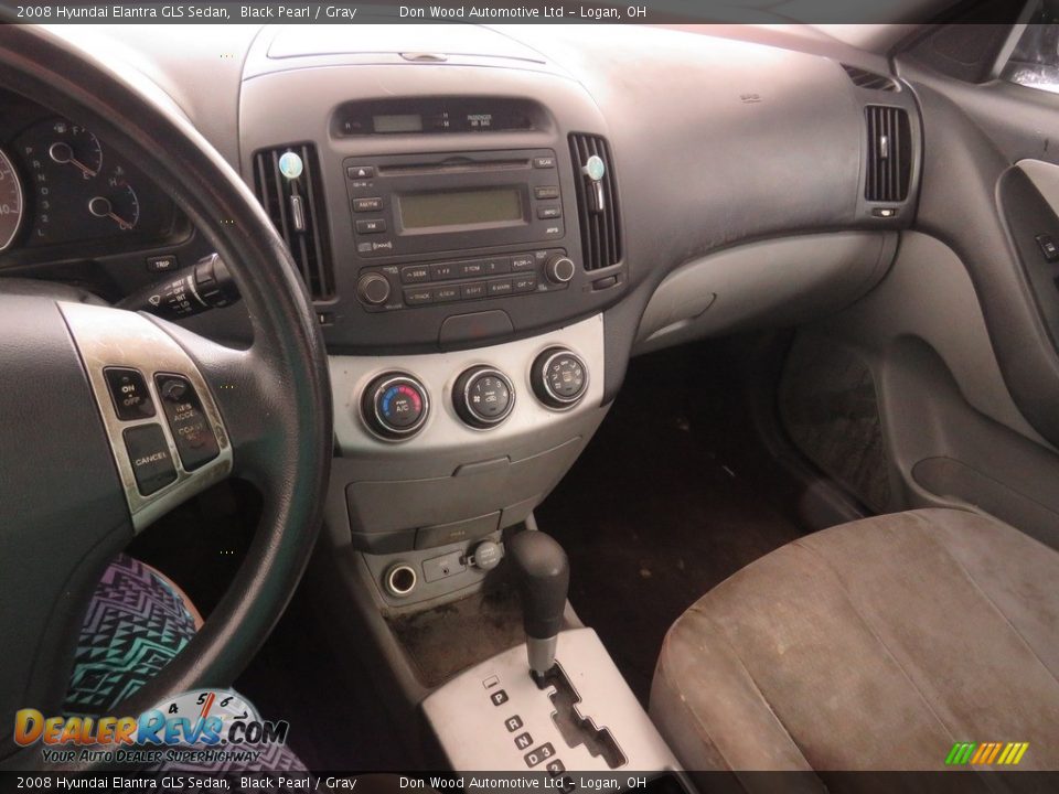 2008 Hyundai Elantra GLS Sedan Black Pearl / Gray Photo #17