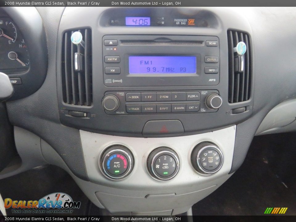 2008 Hyundai Elantra GLS Sedan Black Pearl / Gray Photo #20