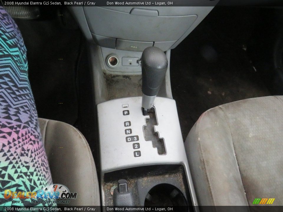 2008 Hyundai Elantra GLS Sedan Black Pearl / Gray Photo #21