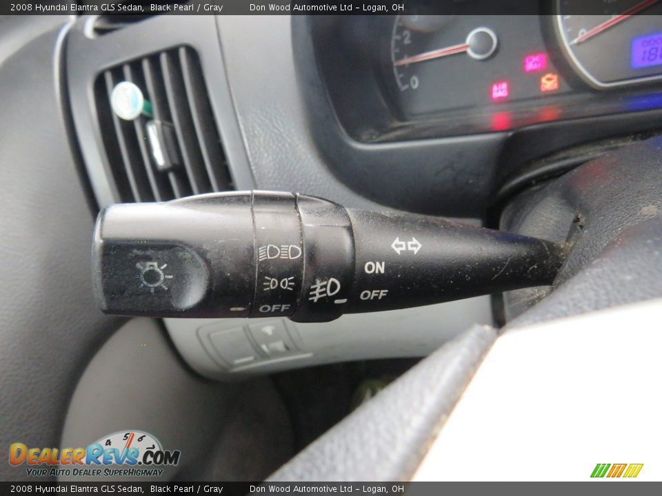 2008 Hyundai Elantra GLS Sedan Black Pearl / Gray Photo #22