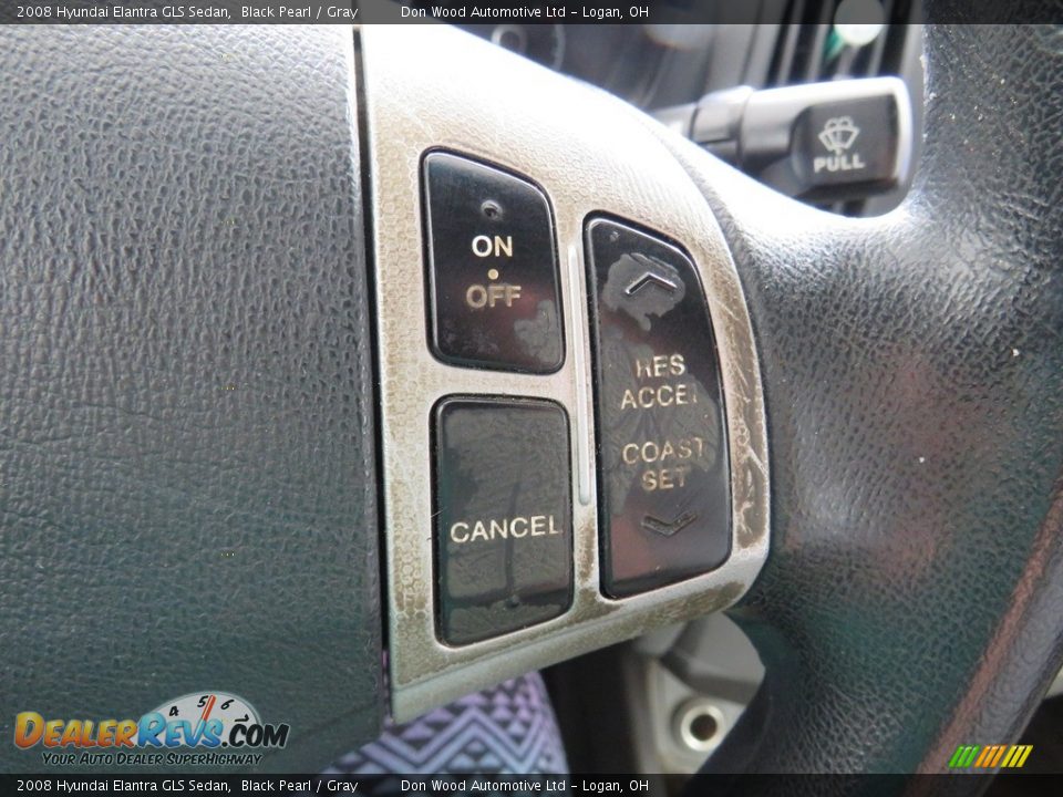 2008 Hyundai Elantra GLS Sedan Black Pearl / Gray Photo #23