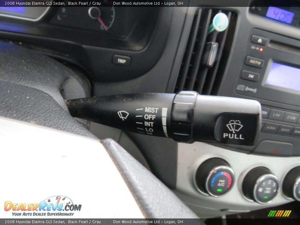2008 Hyundai Elantra GLS Sedan Black Pearl / Gray Photo #24