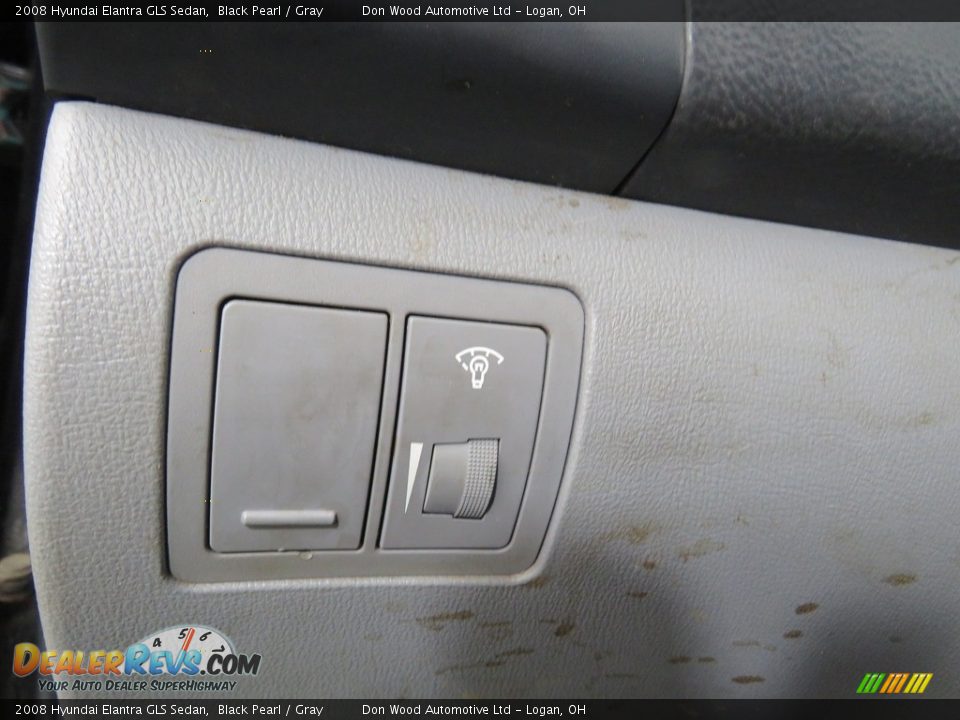 2008 Hyundai Elantra GLS Sedan Black Pearl / Gray Photo #25