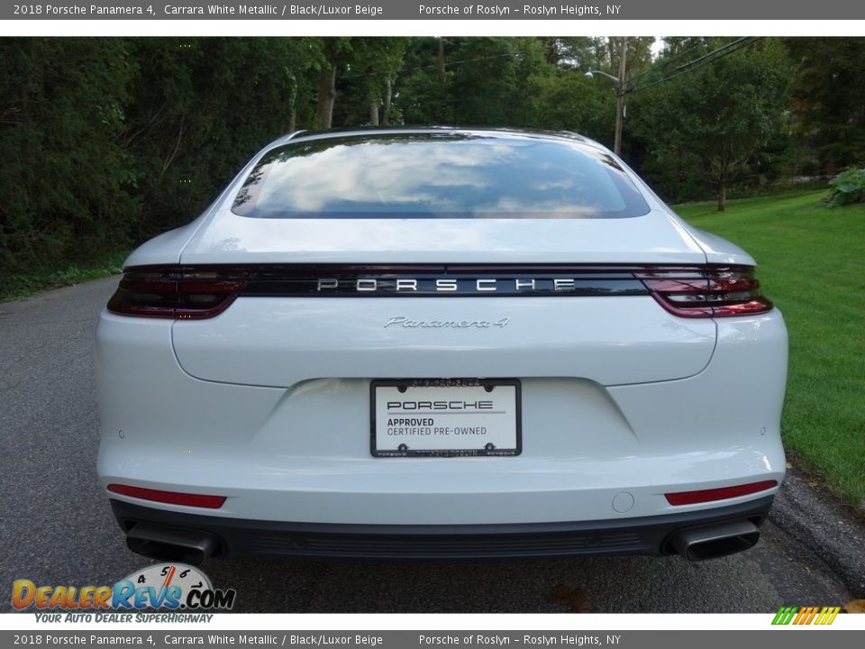 2018 Porsche Panamera 4 Carrara White Metallic / Black/Luxor Beige Photo #5