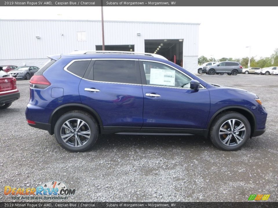 Caspian Blue 2019 Nissan Rogue SV AWD Photo #3