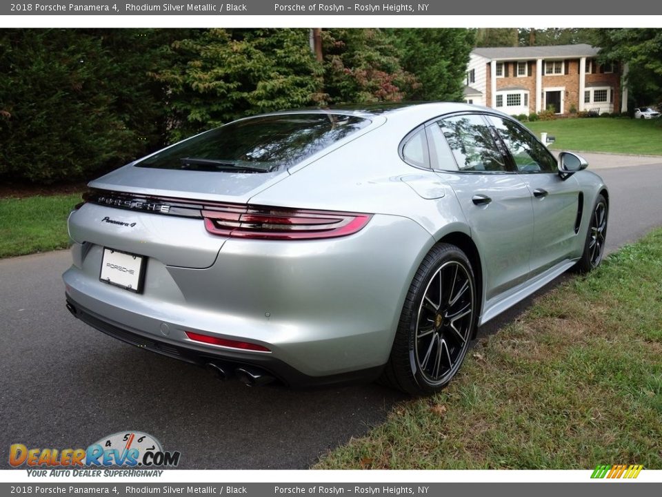 2018 Porsche Panamera 4 Rhodium Silver Metallic / Black Photo #4