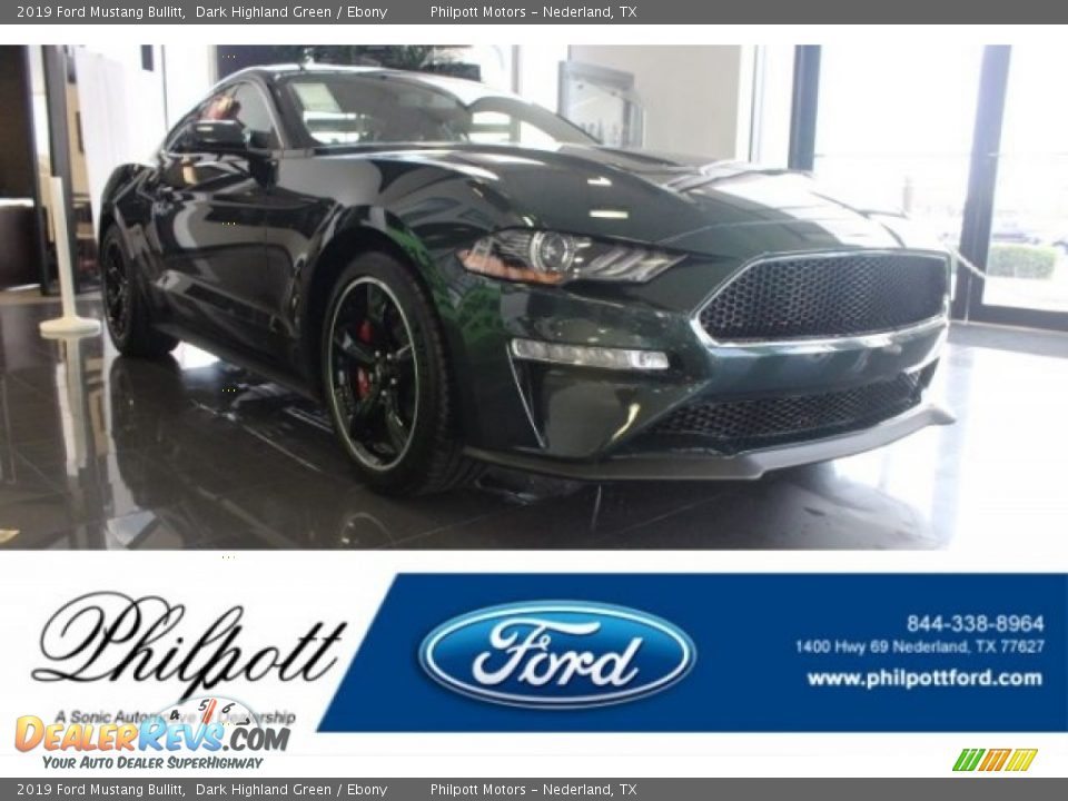 2019 Ford Mustang Bullitt Dark Highland Green / Ebony Photo #1