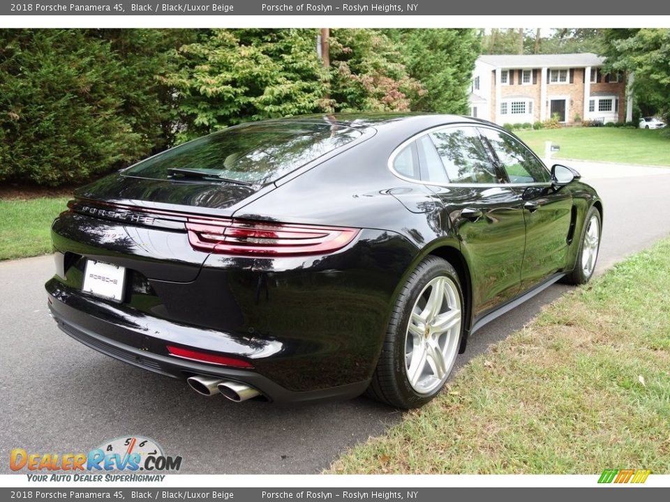 2018 Porsche Panamera 4S Black / Black/Luxor Beige Photo #4