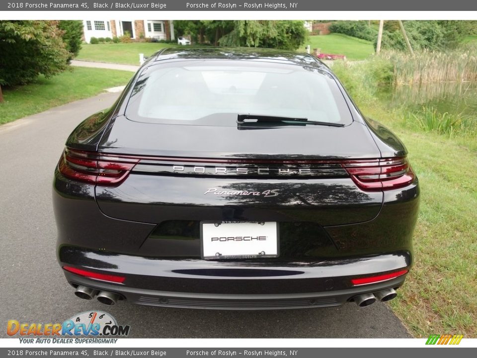 2018 Porsche Panamera 4S Black / Black/Luxor Beige Photo #5
