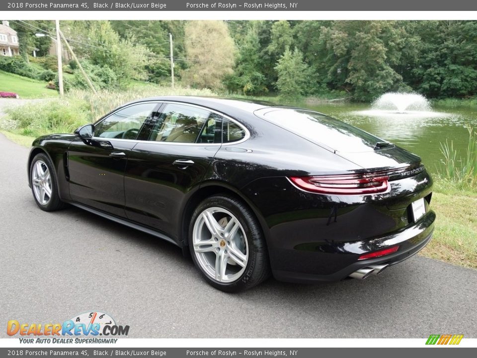 2018 Porsche Panamera 4S Black / Black/Luxor Beige Photo #6