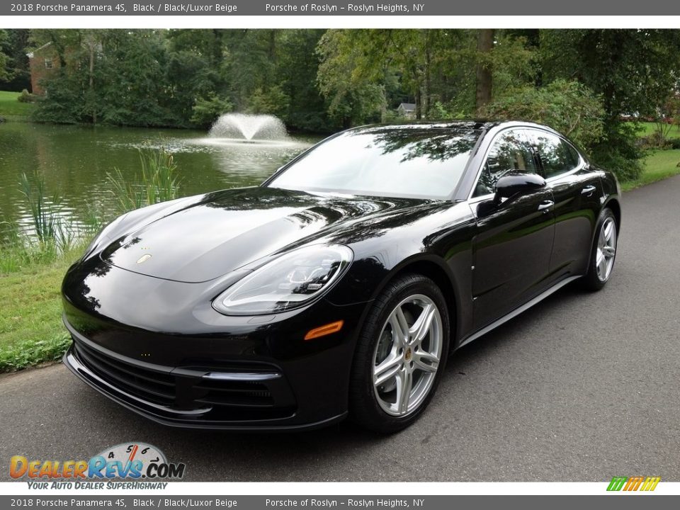 2018 Porsche Panamera 4S Black / Black/Luxor Beige Photo #8