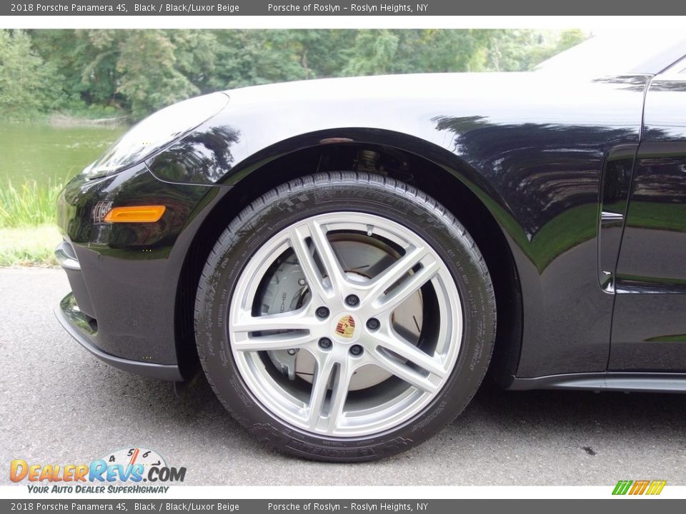 2018 Porsche Panamera 4S Black / Black/Luxor Beige Photo #9