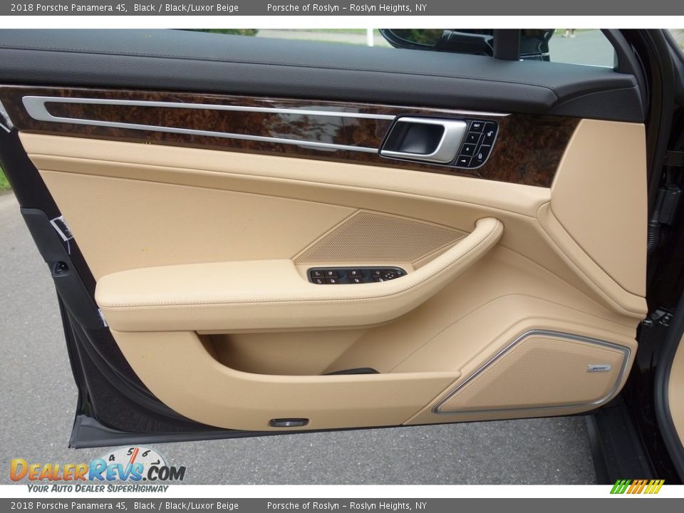 2018 Porsche Panamera 4S Black / Black/Luxor Beige Photo #11