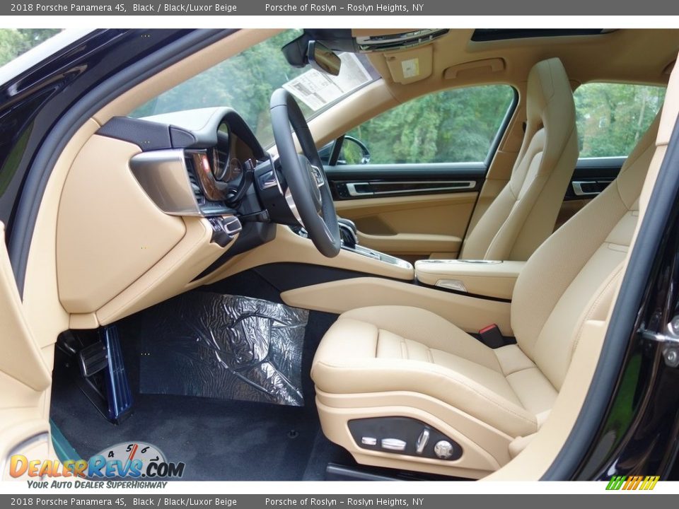2018 Porsche Panamera 4S Black / Black/Luxor Beige Photo #12