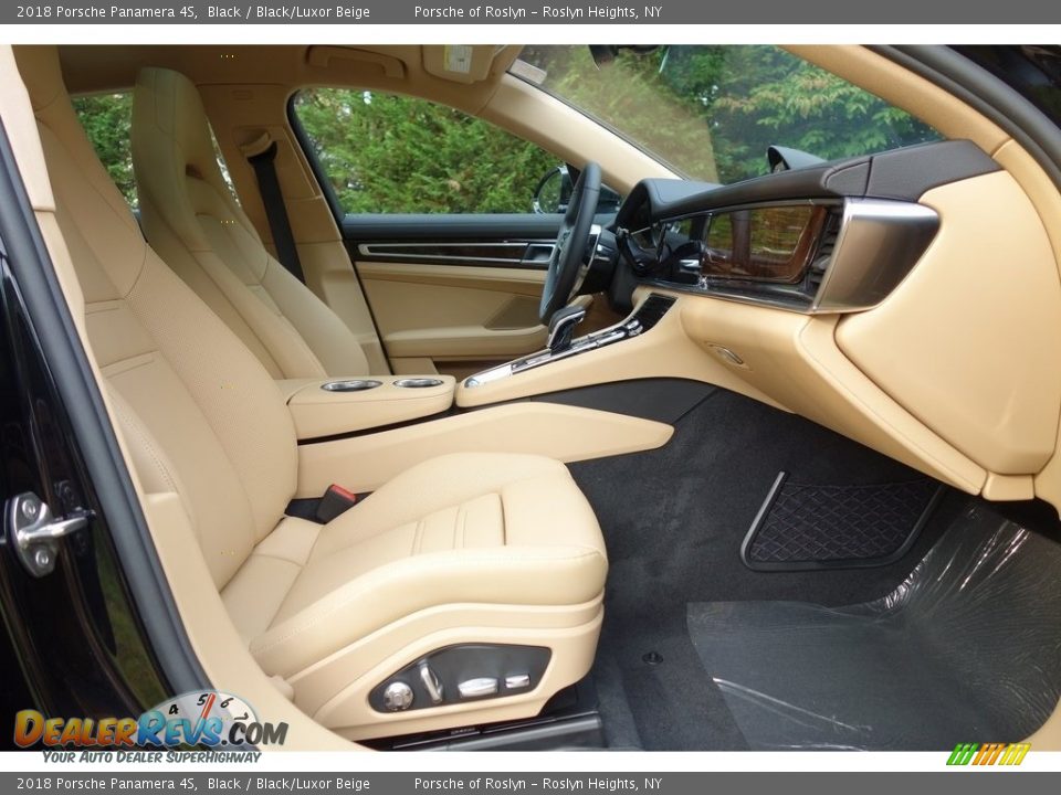 2018 Porsche Panamera 4S Black / Black/Luxor Beige Photo #18