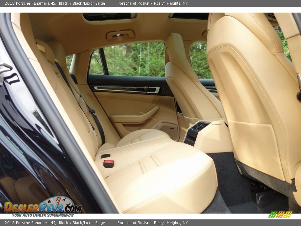 2018 Porsche Panamera 4S Black / Black/Luxor Beige Photo #19