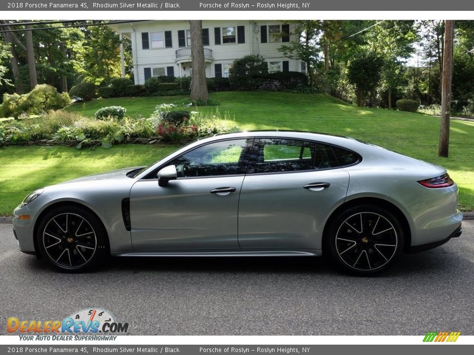 2018 Porsche Panamera 4S Rhodium Silver Metallic / Black Photo #7
