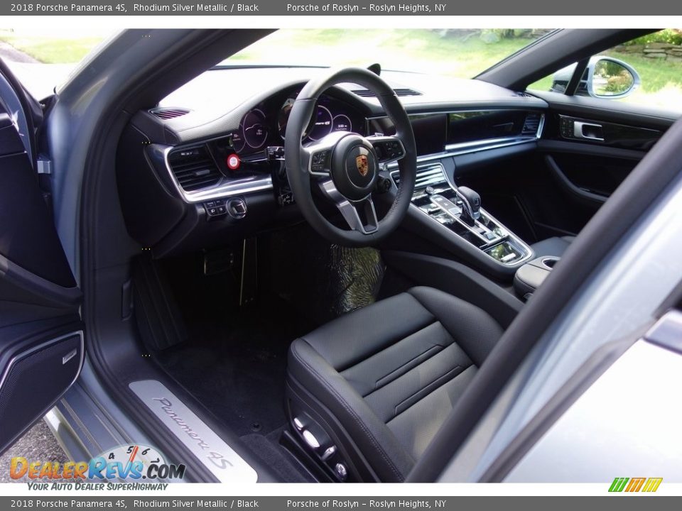 2018 Porsche Panamera 4S Rhodium Silver Metallic / Black Photo #10