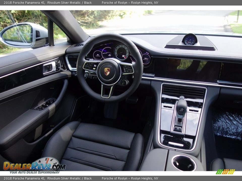 2018 Porsche Panamera 4S Rhodium Silver Metallic / Black Photo #13