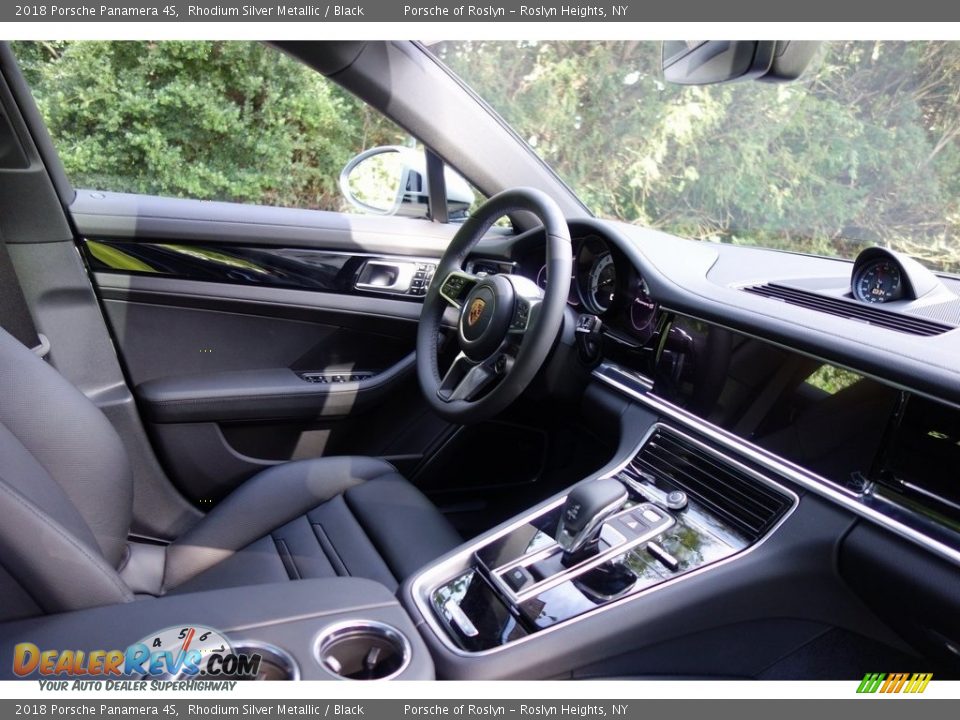 2018 Porsche Panamera 4S Rhodium Silver Metallic / Black Photo #17