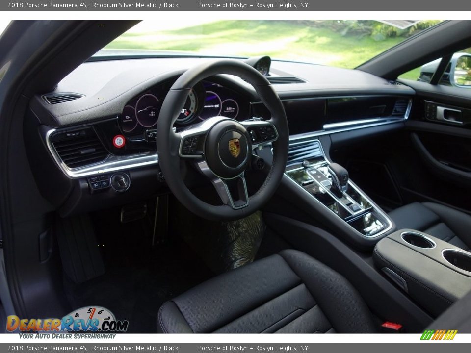 2018 Porsche Panamera 4S Rhodium Silver Metallic / Black Photo #21