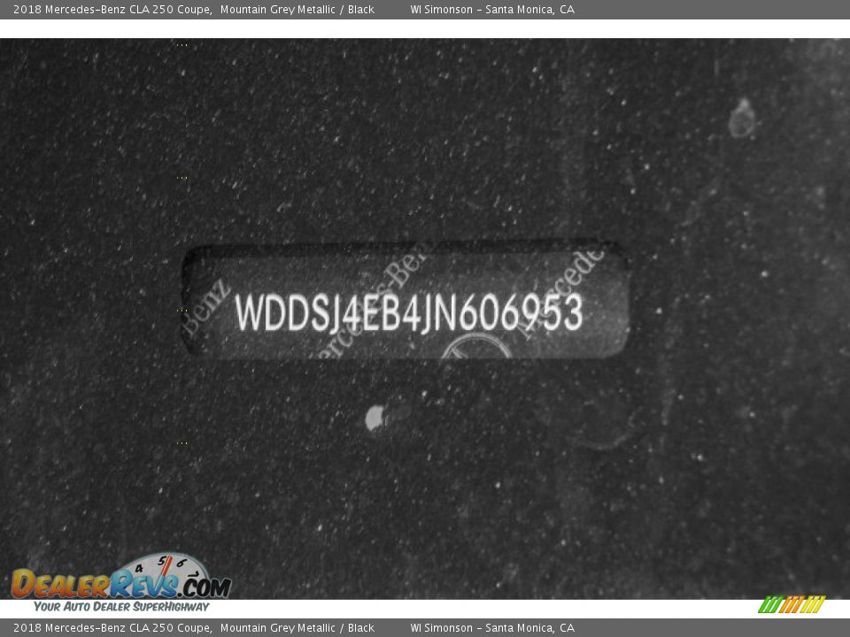 2018 Mercedes-Benz CLA 250 Coupe Mountain Grey Metallic / Black Photo #10