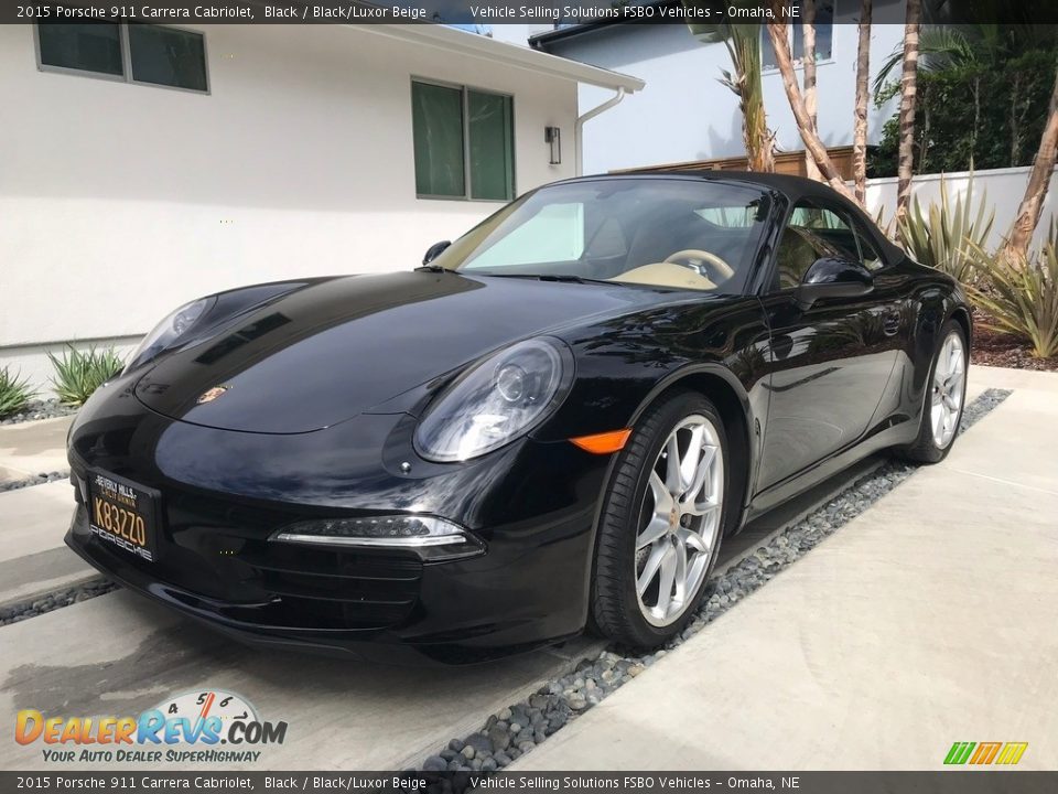 2015 Porsche 911 Carrera Cabriolet Black / Black/Luxor Beige Photo #1