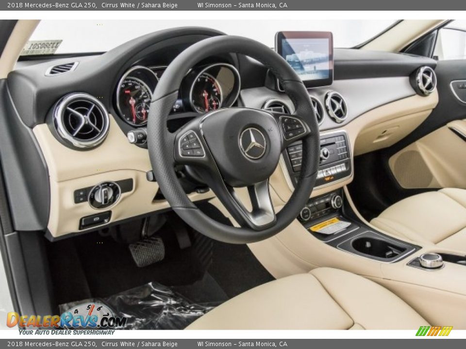 2018 Mercedes-Benz GLA 250 Cirrus White / Sahara Beige Photo #6
