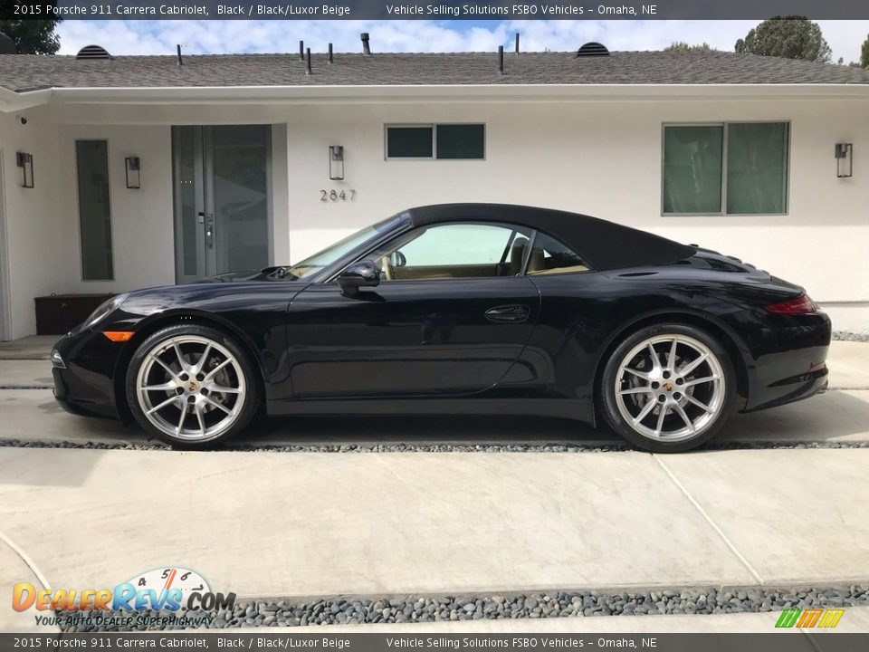 2015 Porsche 911 Carrera Cabriolet Black / Black/Luxor Beige Photo #7