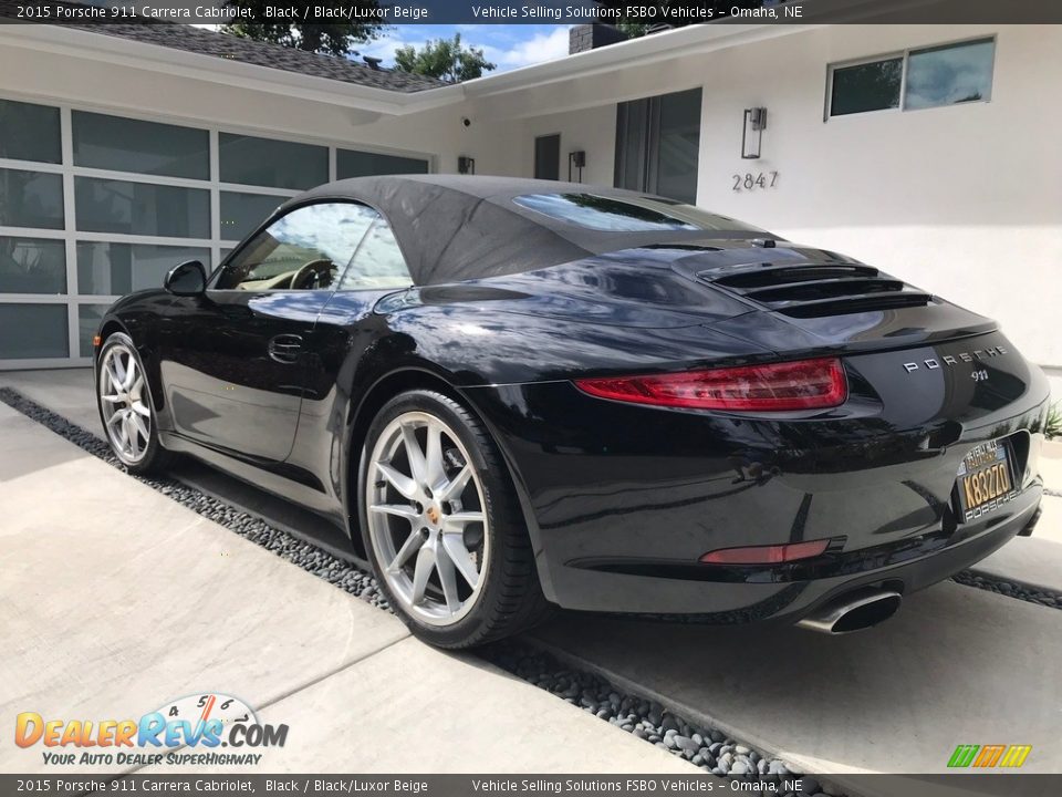 2015 Porsche 911 Carrera Cabriolet Black / Black/Luxor Beige Photo #8