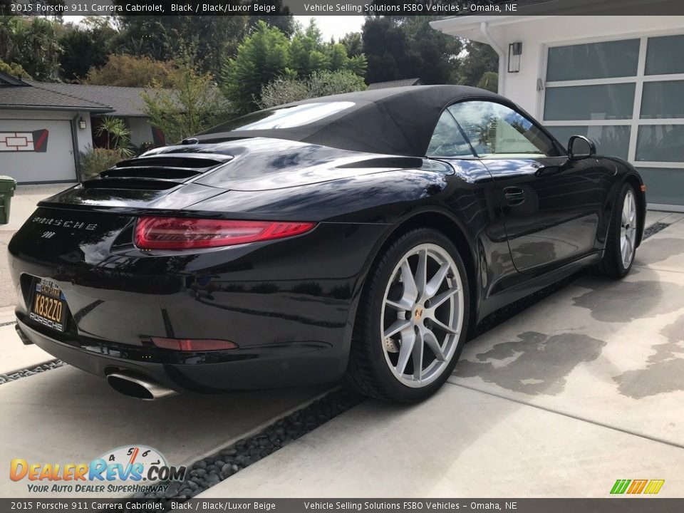 2015 Porsche 911 Carrera Cabriolet Black / Black/Luxor Beige Photo #10