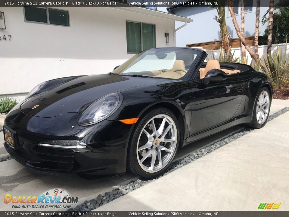 2015 Porsche 911 Carrera Cabriolet Black / Black/Luxor Beige Photo #14