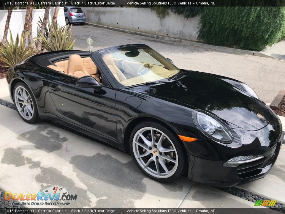 2015 Porsche 911 Carrera Cabriolet Black / Black/Luxor Beige Photo #16