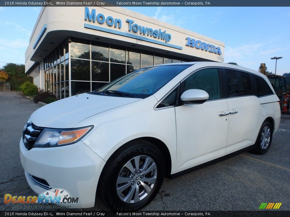 2016 Honda Odyssey EX-L White Diamond Pearl / Gray Photo #1