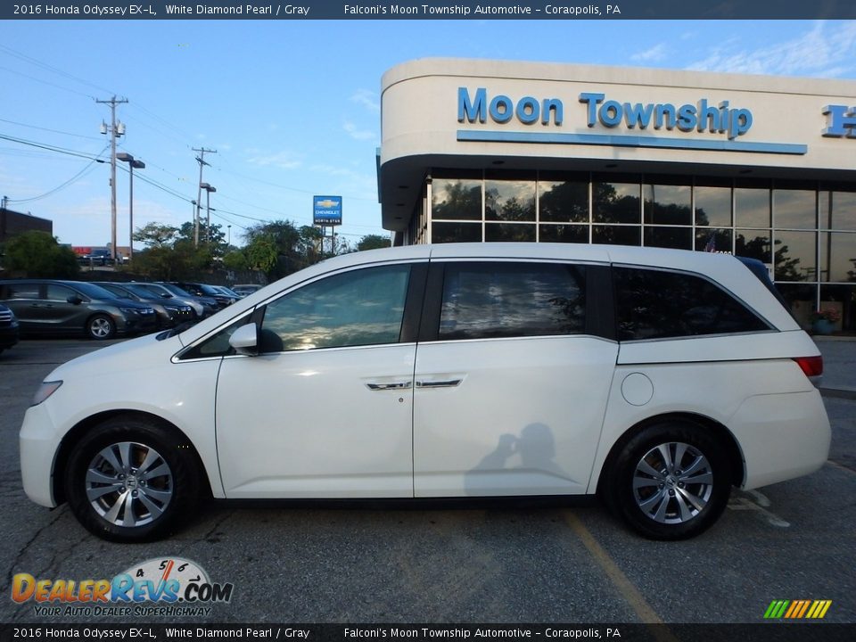 2016 Honda Odyssey EX-L White Diamond Pearl / Gray Photo #2