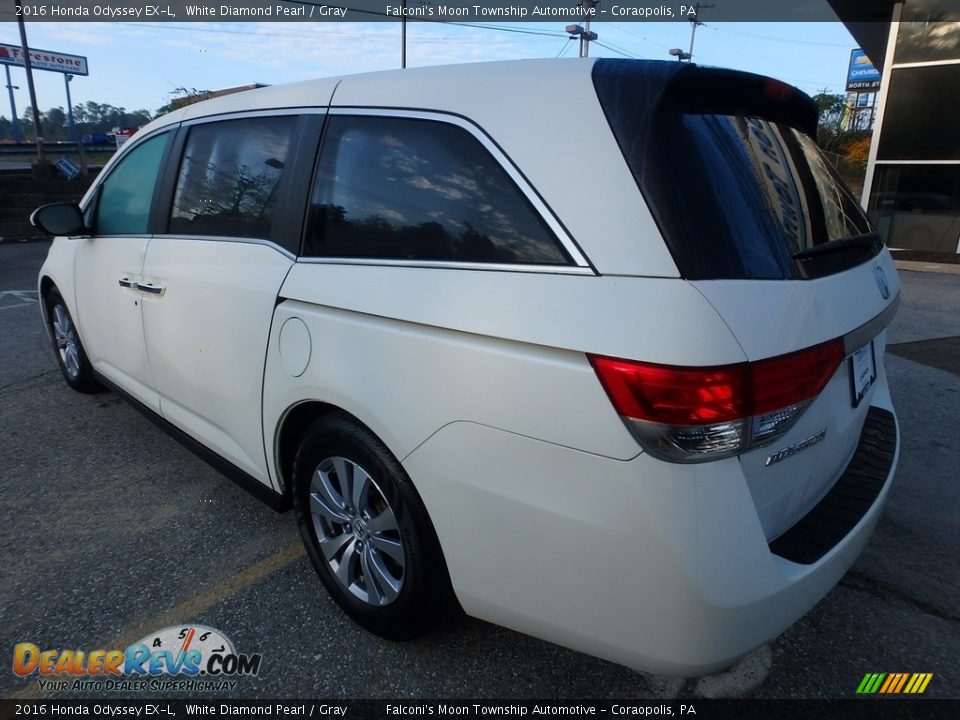 2016 Honda Odyssey EX-L White Diamond Pearl / Gray Photo #3
