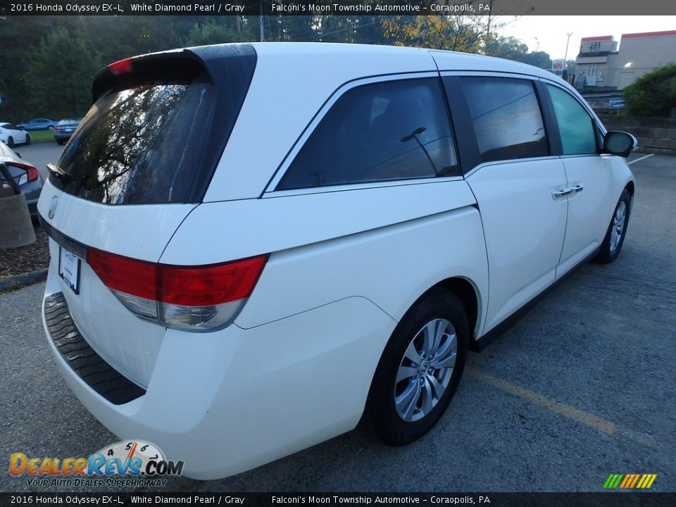 2016 Honda Odyssey EX-L White Diamond Pearl / Gray Photo #5