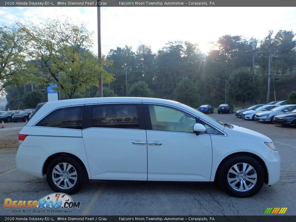 2016 Honda Odyssey EX-L White Diamond Pearl / Gray Photo #6